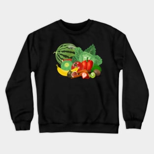 Vegetables and Fruits Crewneck Sweatshirt